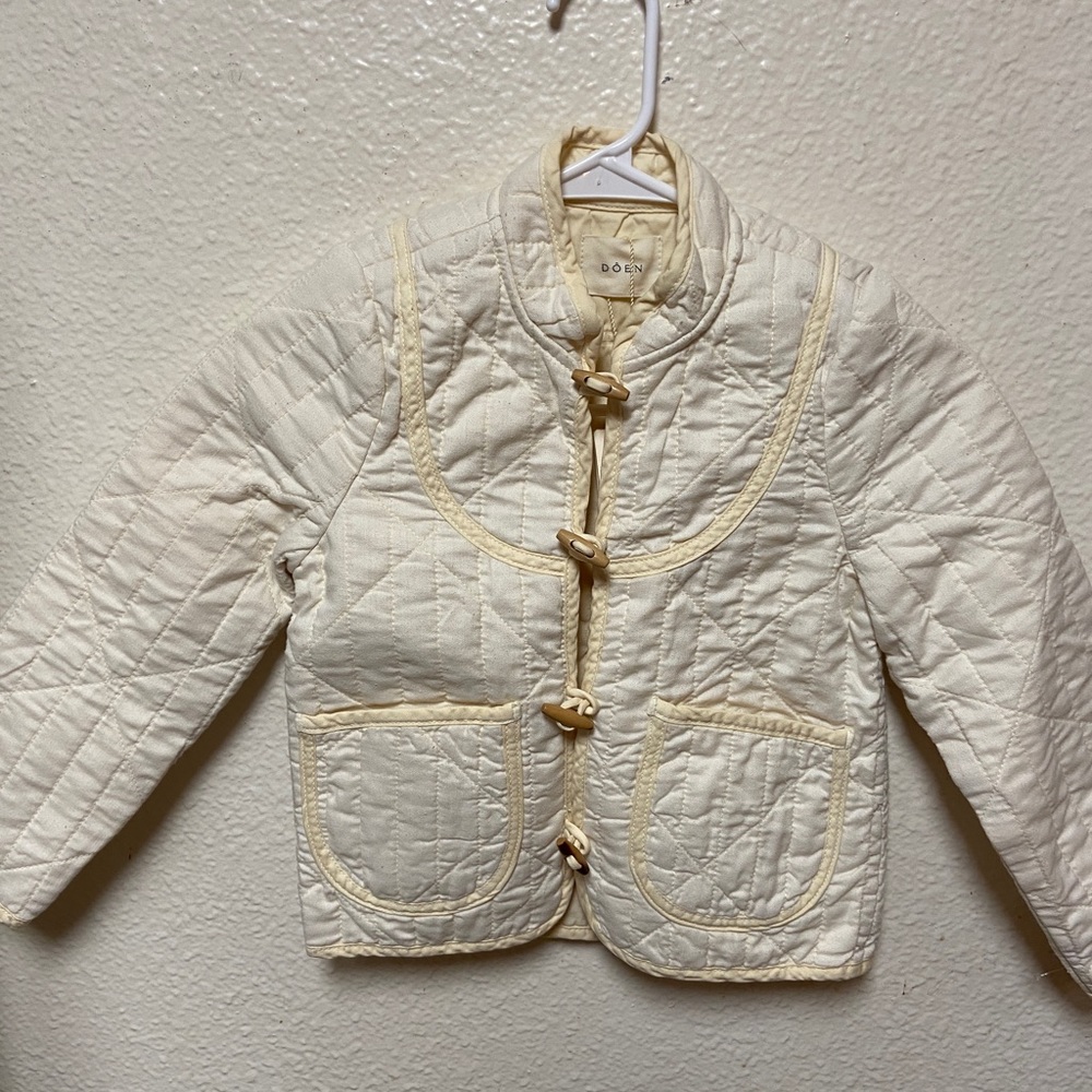 COPY - Kids Doen Little Parker Toggle Jacket In Nutmilk SZ 8 NWT